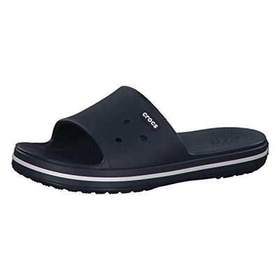 Crocs Crocband III Slide, Sandalias de Punta Descubierta Unisex Adulto, Azul (Navy/White 462), 39/40 EU