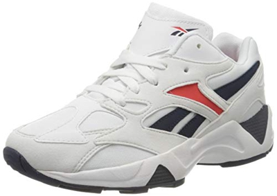 Reebok AZTREK 96, Gymnastics Shoe Womens, White/Collegiate Navy/Radiant Red, 37.5 EU