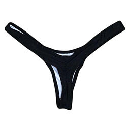 Bikini brasileño de Las Mujeres Traje de baño de la Parte Inferior de la Tanga Traje de baño de la Playa de baño Xinantime (S, Negro) en oferta