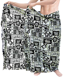 LA LEELA árbol de Ropa de Playa plama Impresa Traje de baño Traje de baño Partido de los Hombres Casuales Relajarse Pareo Halloween Negro_F332 72"X42" precio