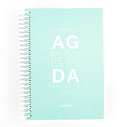 Casterli - Agenda Escolar 2020-2021 Basic Edition - Día Página, Tamaño A6 (Azul Cielo) en oferta
