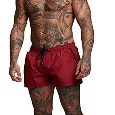 EDOTON Bañador para Hombre, Pantalones Cortos Impermeables Pantalones Cortos de Surf Pantalones de Natación (EU L/Tag XL, Rojo)