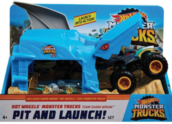Hot Wheels Monster Truck Team Shark Wreak - Pit and Launch Set características