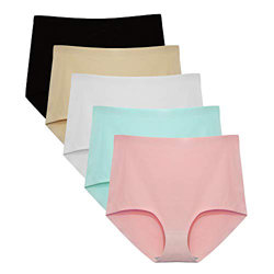 FallSweet No Show Calzoncillos de Cintura Alta Ropa Interior para Mujer Bragas sin Costuras, Paquete de 5 en oferta