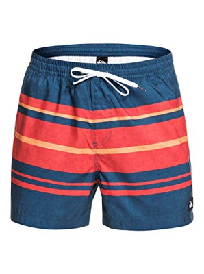 Quiksilver Sunset 15" - Short De Natación para Hombre Jam/Volley, Hombre, Majolica Blue, S