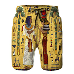 LJKHas232 Shorts de Playa de Secado rápido para Hombre, mitología egipcia, Canto y símbolo de la Cultura Antigua L precio