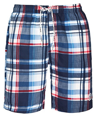 Bugatti - Bañador para hombre, diseño de cuadros, color azul o verde azul XXXL