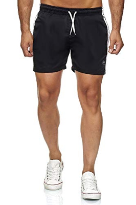 Kayhan Men Swimwear mit Streifen, Black L