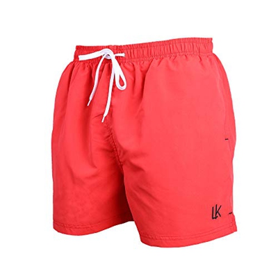 LK B.Hose - Bañador para hombre, pantalones cortos para hombres y chicos rojo XXXXL