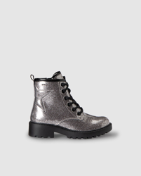 Geox - Botas De Niña De Charol Plata en oferta