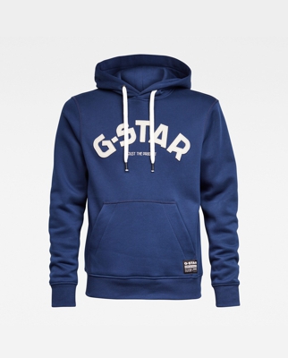 G-Star Raw - Sudadera De Hombre Azul De Manga Larga Y Capucha