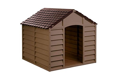 Avanti Maxi - Caseta para Perros de Resina plástica – Tamaño Mediano/Grande – 78 x 84 x 85 cm – marrón