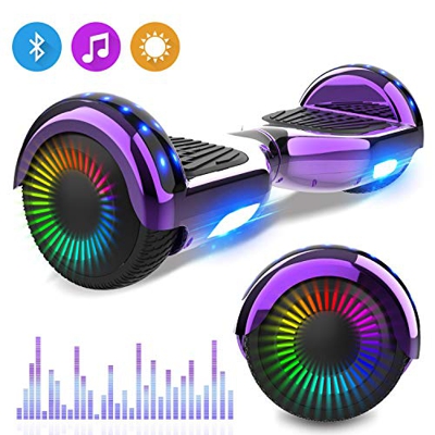 NEOMOTION Hoverboard 6.5 Pulgadas Overboard con Bluetooth LED Flash Scooter Eléctrico con Potente Motor Intermitente Patinete Eléctrico Nuevo Modelo J