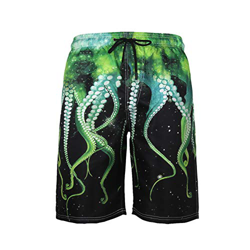 Chickwin Pantalones de Playa Estampados en 3D, Pantalón de Deporte para Hombre de Talla Grande Verano Pantalones de Entrenamiento Cortos de Playa (5XL características