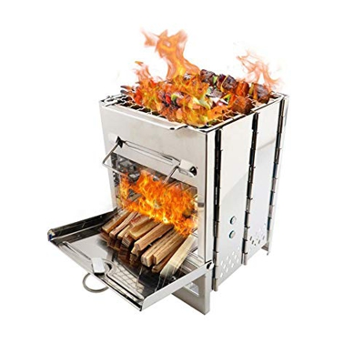 DIYARTS Mini Portátil Barbacoa Parrillada de Acero Inoxidable de Carbón Barbacoa Mini Barbacoa Plegable Estufa para Cocinar Picnic Al Aire Libre