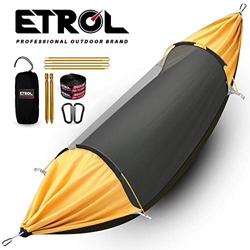 ETROL Hamaca, actualización de la Hamaca para Acampar con mosquitera, Tienda de Hamaca portátil de Aluminio con diseño Blackout 3 en 1 para el Patio T en oferta