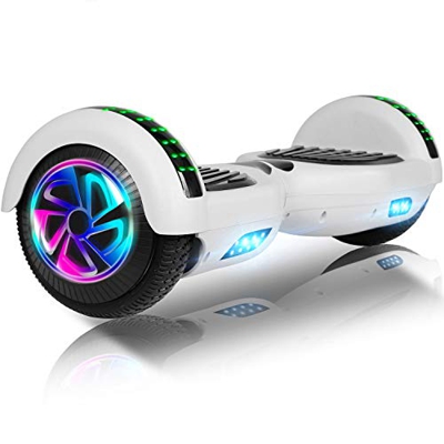 jolege Hoverboard Scooter eléctrico con Auto balanceo de 6.5"Hover Board con luz de Rueda LED Colorida Certificada UL 2272, Apta para niños Adultos In