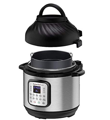 Instant Pot Duo Crisp + Air Fryer 8L Multicooker 11-en-1 Olla a presión, salteados, filetes, Olla de cocción Lenta, Sousvides, calienta, Papas Fritas 
