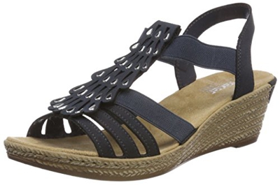 Rieker 62436, Sandalias Punta Cerrada para Mujer, Blau (Pazifik), 42 EU