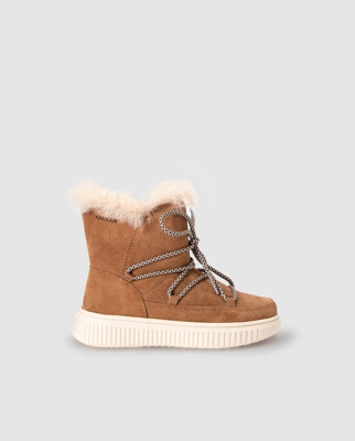 Geox - Botas De Niña En Serraje De Marrón
