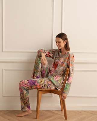 Fürstenberg - Pijama De Mujer Chateau De Saumur Con Cuello Redondo