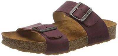 Haflinger Bio Andrea, Sandalias con Tira Vertical para Hombre, Morado (Bordeaux 703), 43 EU