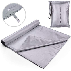 The Friendly Swede Sábana para Saco de Dormir - Ligera, para Acampada y Viaje - Cierre de Velcro o Cremallera (Gris - Velcro) en oferta