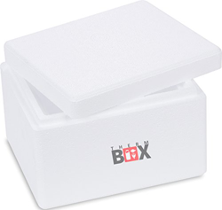 THERM BOX Styroporbox con tapa - Thermobox para alimentos y bebidas - Styropor Kühlbox & Warmhaltebox (24 x 20 x 15,5 cm - 2,39 L de volumen) precio