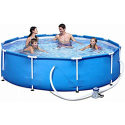 ZZQH Piscina Desmontable con depuradora, Piscina Tubular (Circular), Piscina Hinchable, 366 x 76cm / 145 x 30In Frame Pool Set características