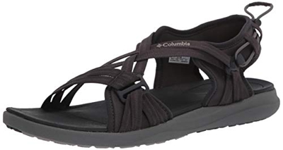Columbia Sandal, Sandalia para Mujer, Black (Shark, Ti Titanium 011), 38 EU