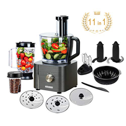 Procesador de Alimentos, 11 en 1 Robot de Cocina Multifuncion (Licuadora, Picadora, Multi Mezclador con Cuchilla para Masa) 1100W 3.5L+1.2L TopStrong características