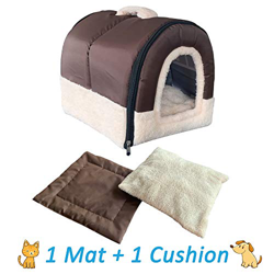 ANPI 2 en 1 Casa y Sofá para Mascotas, Lavable a Máquina Casa Nido Cueva Cama de Perro Gato Puppy Conejo Mascota Antideslizante Plegable Suave Calenta características