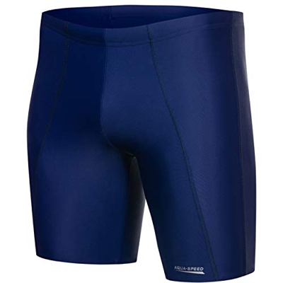 Aqua Speed Long Troncos de natación Largo de Hombre | Ajuste Jammer | Protección UV | Resistente al Cloro | Dimensionalmente Estable | Eficaz contra l