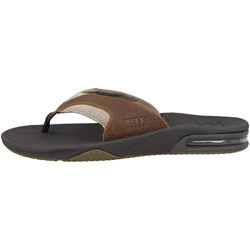 Reef 4 Leather Fanning, Chanclas para Hombre, Brown, 42 EU en oferta