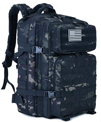 45L Mochila Táctica Militar,Paquete de Asalto del Ejército Grande Bolso Hombres/Mujeres Molle Mochilas para Senderismo al Aire Libre Camping Caza - CP