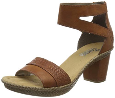 Rieker Frühjahr/Sommer 66544, Sandalias Punta Cerrada para Mujer, Marrón (Cayenne/Braun 24), 41 EU