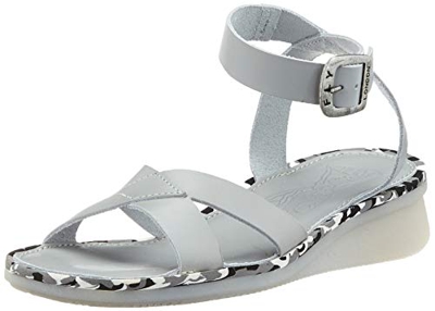 FLY London Ceni570fly, Sandalia con Pulsera para Mujer, Gris (Cloud (Grey Mid Sole) 004), 37 EU