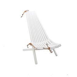 BOGATECO Tumbona Plegable de Jardín de Madera | Blanco | Altura Total de 100 cm Jardín, Sauna o Piscina | Instrucciones de Montaje incluidos | El Dise características