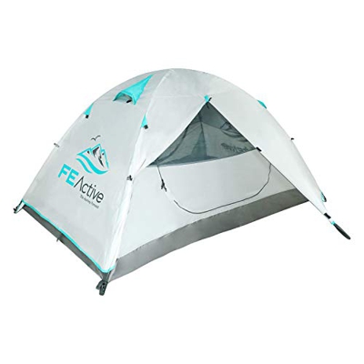 FE Active Tienda de Campaña 2 Personas – Tienda de Camping 4 Estaciones de Alta Cualidad para 1 o 2 Personas con Cubierta Impermeable, Postes de Alumi