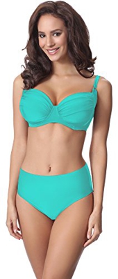 Merry Style Conjunto Bikini Sujetador y Bragas 2 Piezas Mujer P61472W (Turquesa, EU(Top 75 E / 38)=ES(90E/40))