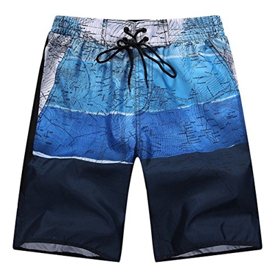 Tobaling Homme Short de Bain Maillot Short Séchage Rapide M-5XL (4XL, Bleu)