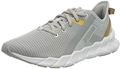 PUMA Weave XT Metal WN'S, Zapatillas Deportivas para Interior para Mujer, Gris (High Rise Silver), 42 EU