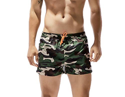 TX Apparel – Bañador para hombre, secado rápido, diseño de rayas y coco, para playa Tarnung2 XL