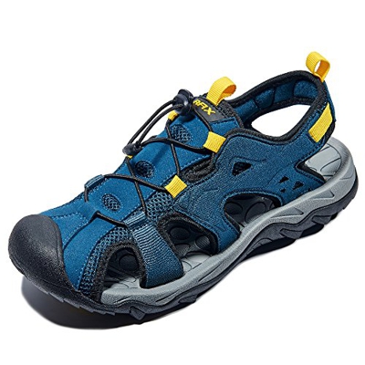 RAX – Sandalias de senderismo para hombre con cerraduras, color Azul, talla 44 EU