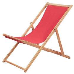 vidaXL Silla de Playa Plegable Tela Roja Piscina Patio Terraza Exterior Verano precio