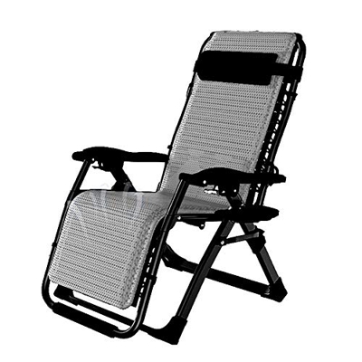 Lounge chair Sillón reclinable, Silla Tumbona Plegable reclinable de Gravedad Cero con portavasos Sillón portátil para terraza Balcón Playa al Aire Li