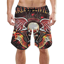 Harley Davidson Bañador de Secado rápido para Hombres con Bolsillos Cintura elástica Larga Pantalones Cortos de Playa Trajes de baño XXL características