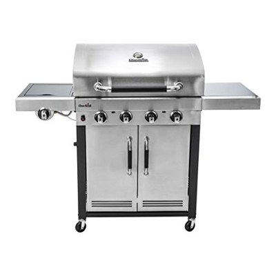 Char-Broil Advantage Series 445S Barbacoa de Gas con 4 Quemador Lateral, Acero Inoxidable, con placa de hierro fundido