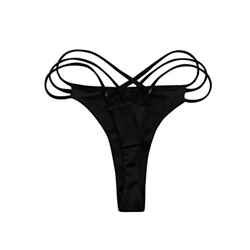Fossen Brasileno Bikini Tangas Mujer Playa Traje de baño Bikinis Bottoms (M, Negro) en oferta