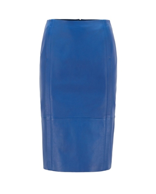 Boss - Falda Lápiz De Piel Con Costuras Destacadas Y Cremallera Oculta